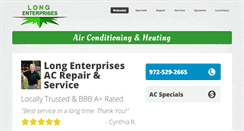 Desktop Screenshot of longacrepair.com